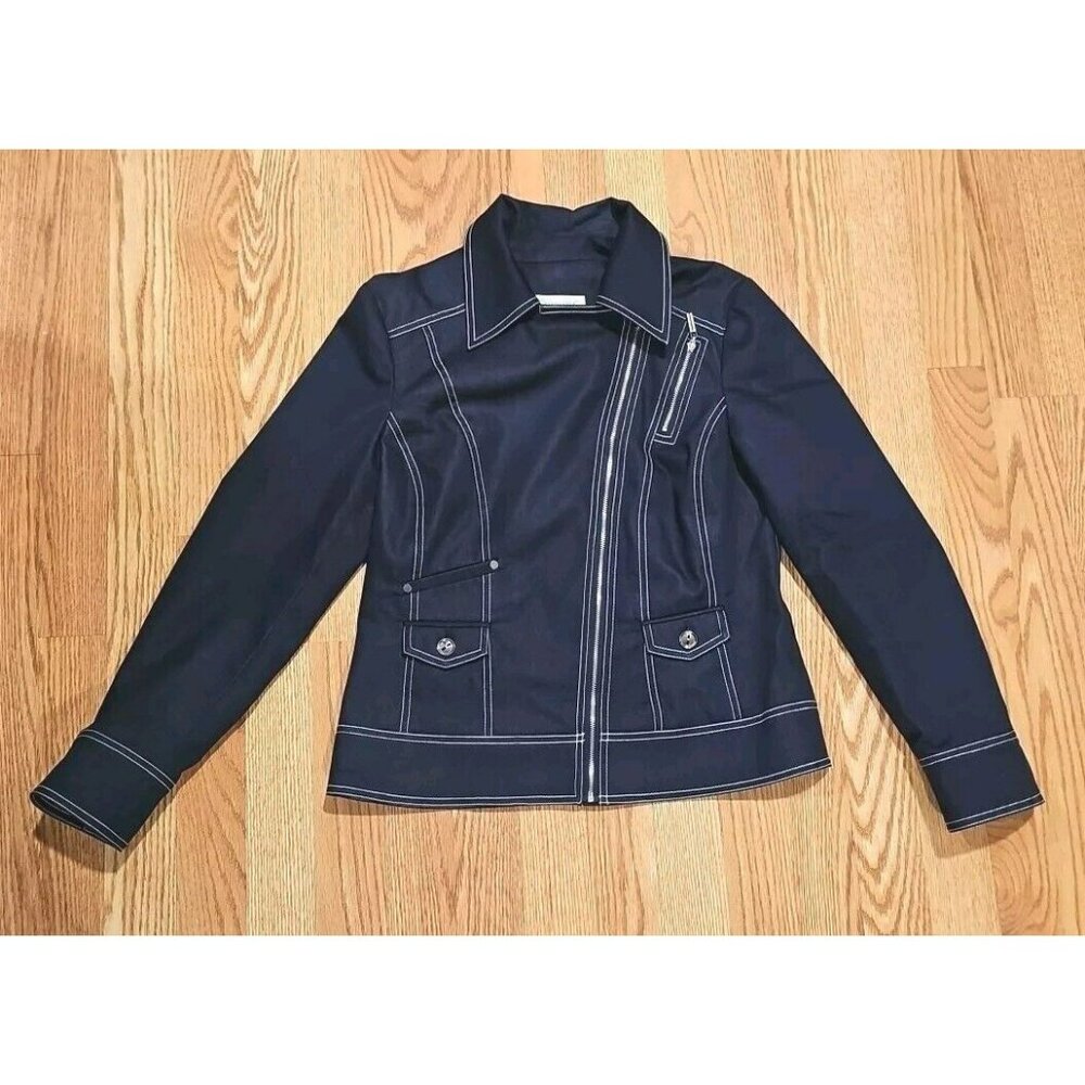 Conrad C Collection Women's Jacket 4 Dark Blue Stretch Michael Jackson Y2K Retro